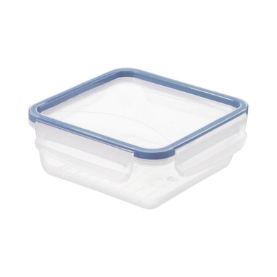 Frischhaltedose quadratisch 0,8 l Klickverschluss blau | 2 Stk