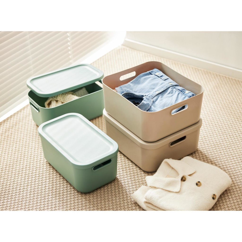 Rotho Decoration Storagebox Albula Light 12 l Mistelgrün