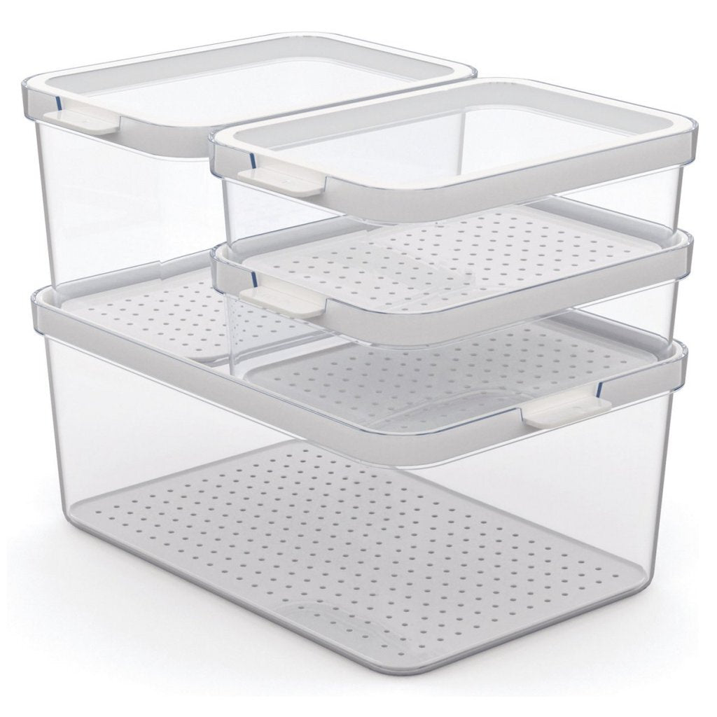 ROTHO ROTHO CAMUMA SET Kühlschrank Organizer 4.65L + 2,15L + 2x 1,2 l Transparent