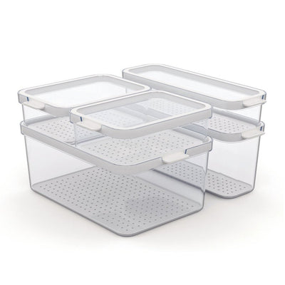 ROTHO ROTHO CAMUMA SET Kühlschrank Organizer 4.65L + 2L + 1,15L + 2x 1,2 l transparent