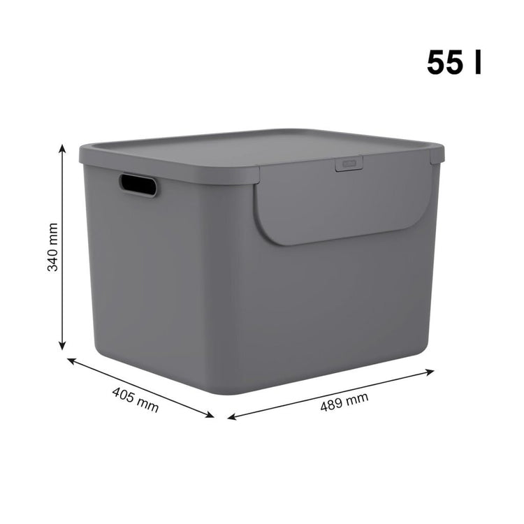Rotho Albula Mülltrenner 55l Anthrazit