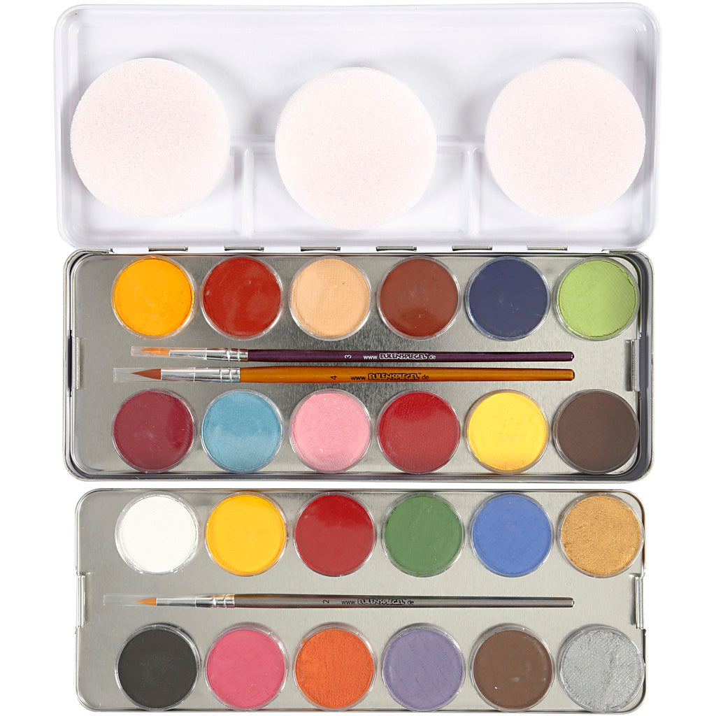 Eulenspiegel Make -up, verschiedene Farben, 24 Farbe 1 Set