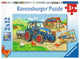 Ravensburger - Auf der Baustelle und Farm Puzzle 2x12 Stücke