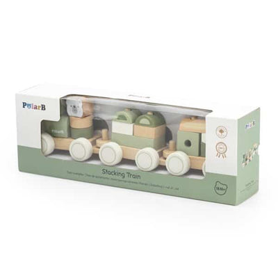 Oku Polar B Stapelzug aus Holz mit 2 Waggons