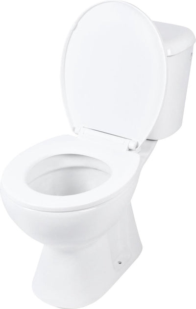 Differnz Stand-WC-Becken mit PK-Ausgang inklusive weißem WC-Sitz