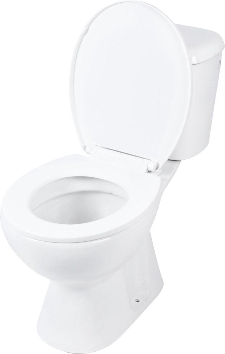 Differnz Stand-WC-Becken mit PK-Ausgang inklusive weißem WC-Sitz