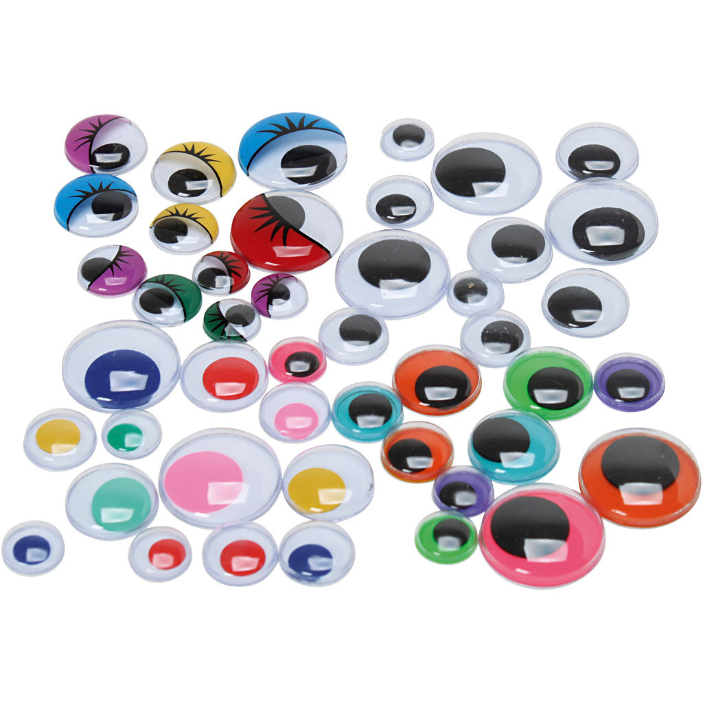 Kulleraugen der Firma Creativ, Größe 9,5-19 mm, 4 Stück, 500 Stück 1 Karton