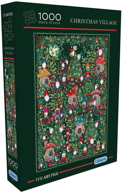 Gibsons – Weihnachtsdorf (Tür der Kunstdatei) – 1000 Teile 49×68cm (B×H) – Puzzle für Erwachsene