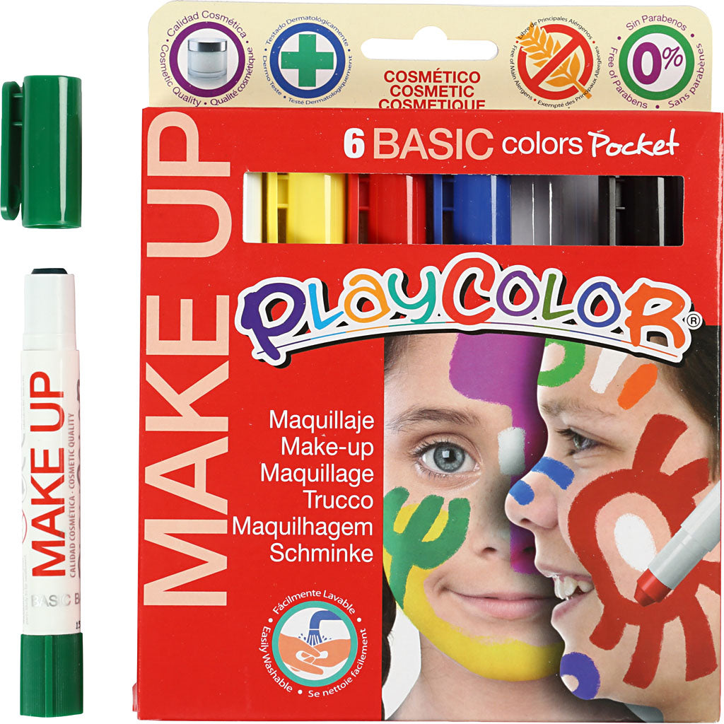 Playcolor® Playcolor Make-up, verschiedene Farben, 6x5 gr 1 Box