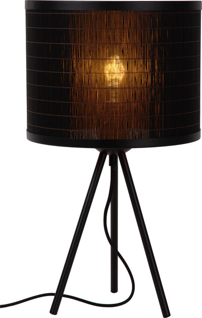 Lucide Tagalog - Tischlampe - ø 26 cm - 1xE27 - Schwarz - Japandi