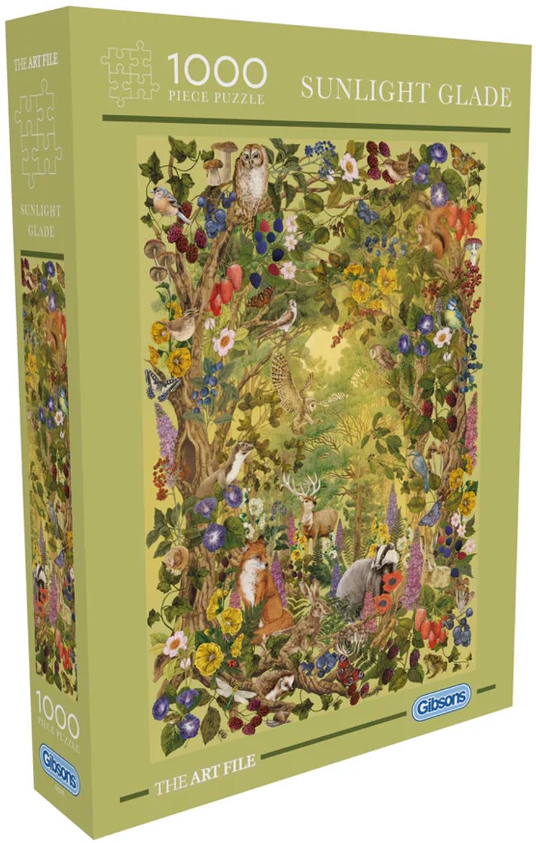 Gibsons – Sunny Forest Opening (The Art File Sunshine Glade) – The Art File – 1000 Teile – 49 x 68 cm – Puzzle für Erwachsene