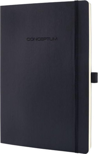 Sigel Notizbuch – Conceptum Pure – A5 – Softcover – Schwarz – 194 Seiten – 80 Gramm – Linie – Si-Co321