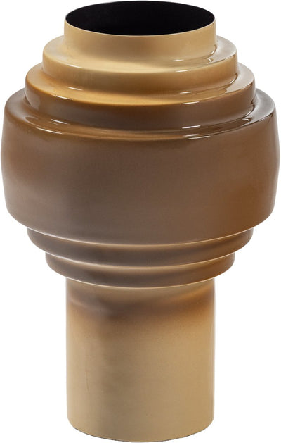 Woood Orba-Vase 36 x 24 cm – Metall – Hochglanz-Sand – 36 x 24 x 24 cm
