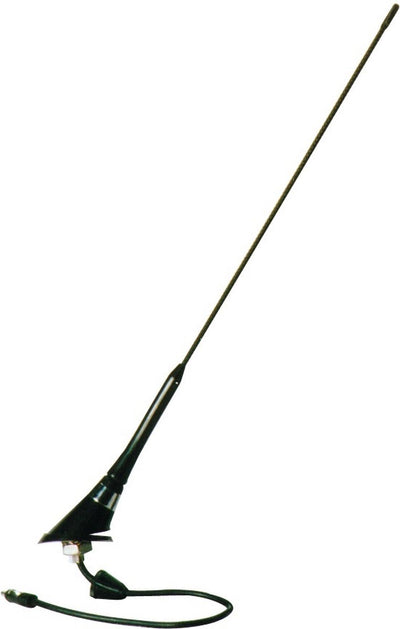 Carpoint Dachantenne 45 cm – universal – abschraubbar – 3,8 m Kabel – verbesserter Radioempfang – schwarz – für Auto