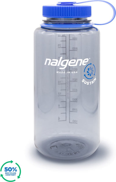 Nalgene – Weithalsflasche – Trinkflasche – Wasserflasche – auslaufsicher – 1000 ml – BPA-frei – nachhaltig – Grau