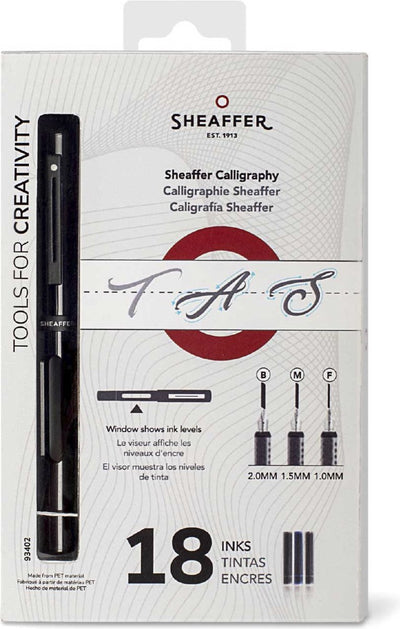 Sheaffer-Kalligraphie-Set – Schwarz – Federn F M B – SF-93402