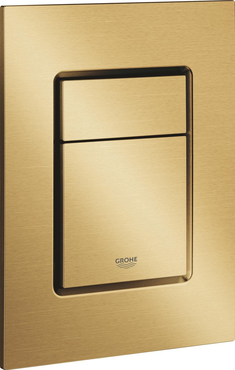Grohe Skate Cosmopolitan S Bedienfeld-WC – vertikal – Doppelspülung – gebürstetes Cool Sunrise (Mattgold) – schlanke Größe