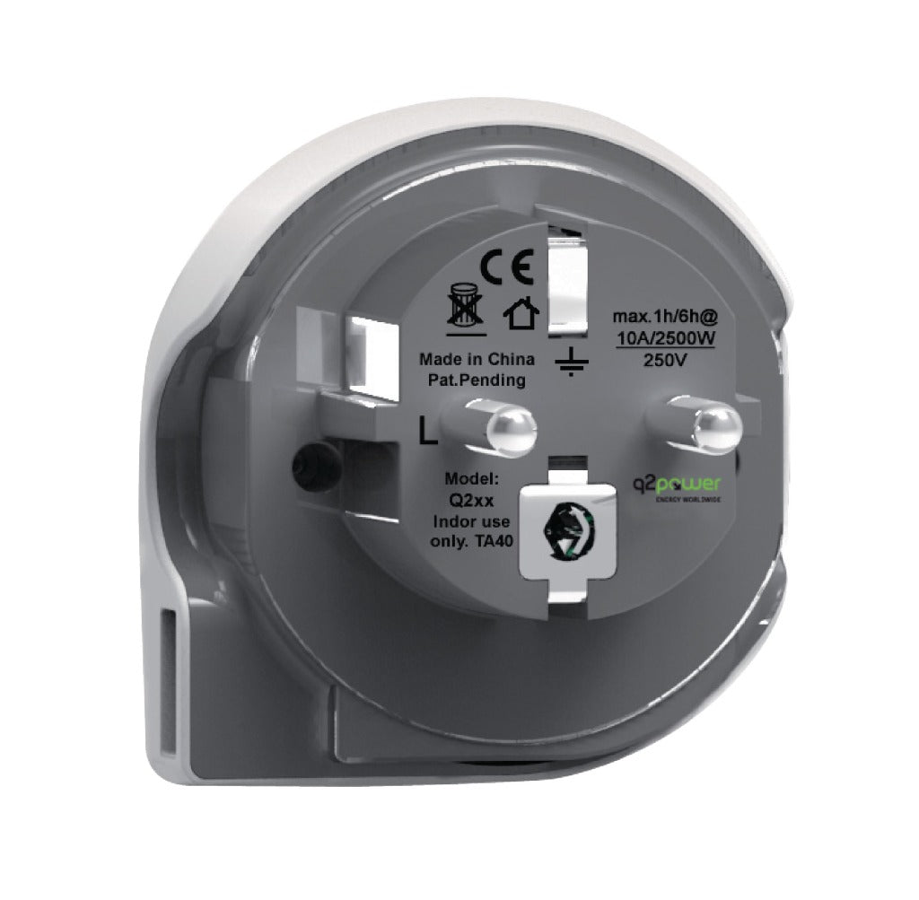 Q2 Power Q2 1.100110 Reiseadapter Welt-zu-Europa USB geerdet