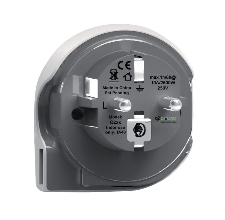 Q2 Power Q2 1.100110 Reiseadapter Welt-zu-Europa USB geerdet
