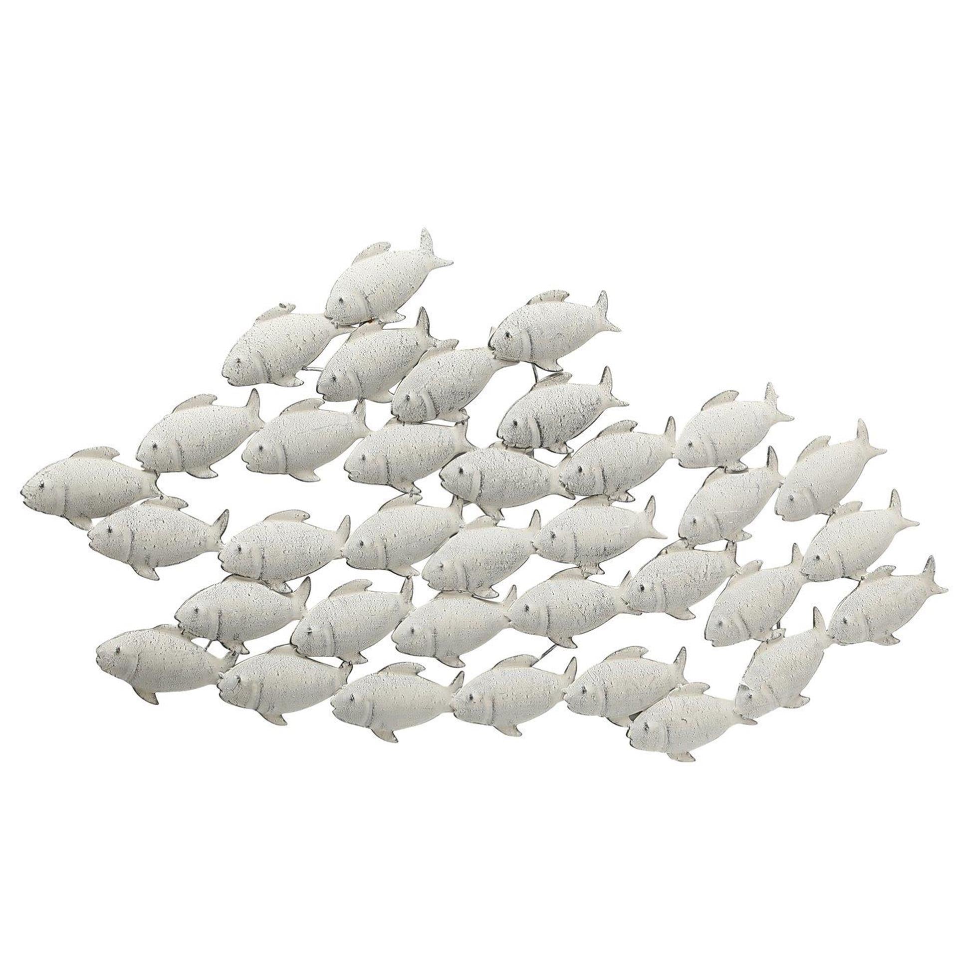 Boltze Home Wanddekoration Fisch aus Metall 97x53cm