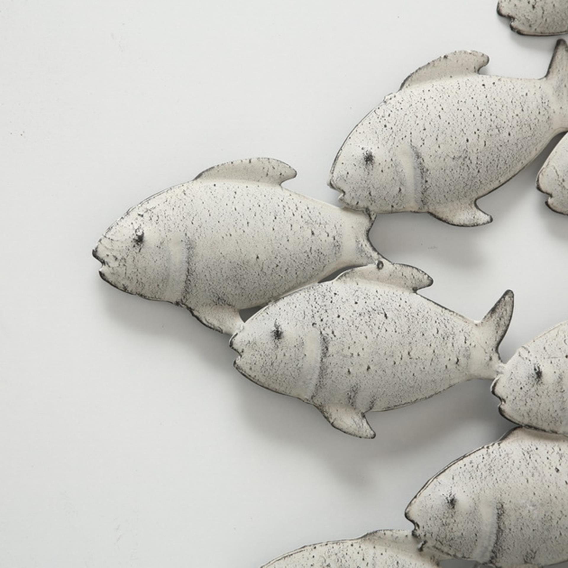 Boltze Home Wanddekoration Fisch aus Metall 97x53cm