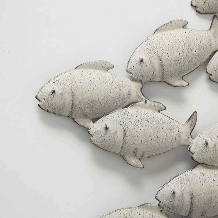 Boltze Home Wanddekoration Fisch aus Metall 97x53cm