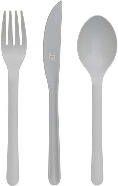Bo-Camp Besteckset - Renew - Rpet - Grau - 6-teilig