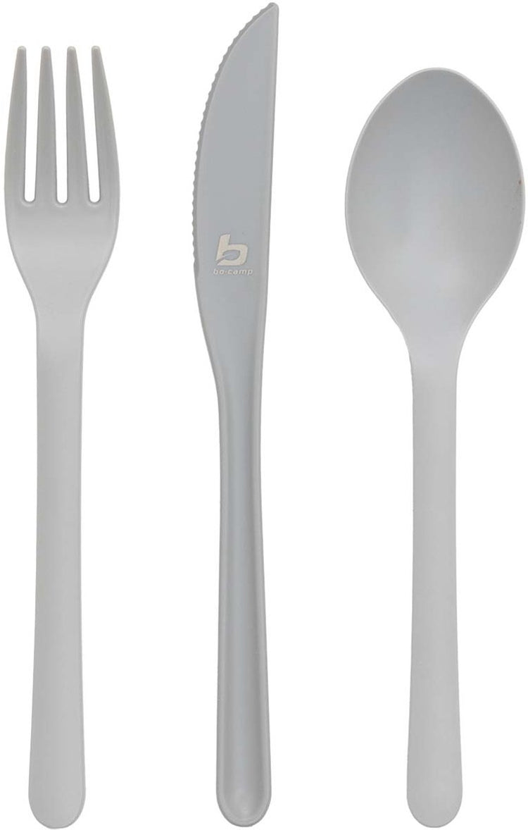 Bo-Camp Besteckset - Renew - Rpet - Grau - 6-teilig