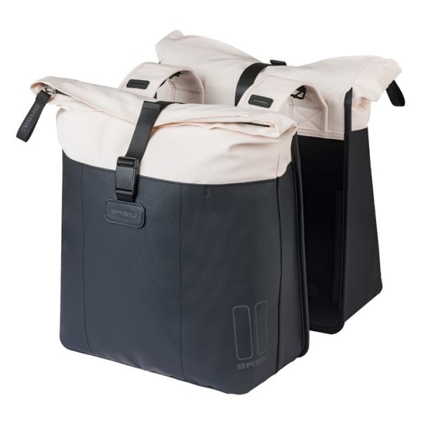 Basil Doppeltasche Vive 28-35l cremefarben schwarz