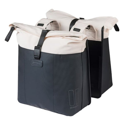Basil Doppeltasche Vive 28-35l cremefarben schwarz