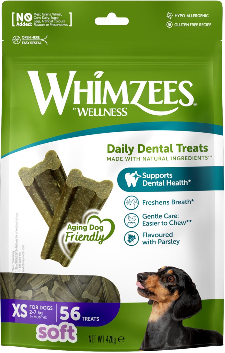 Whimzees Soft Value Bag – Hundesnacks – 56 x 7,5 g xs