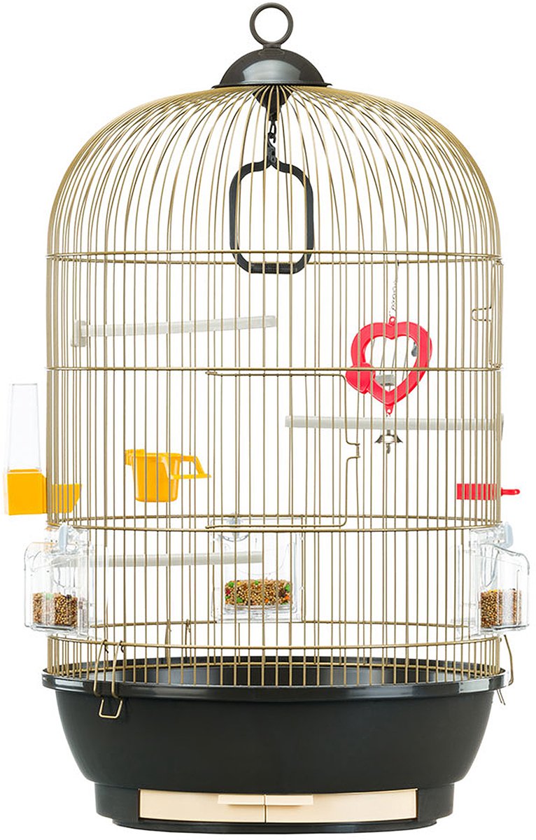 Ferplast Diva antiker Vogelkäfig – braun – 40 x 40 x 65 cm