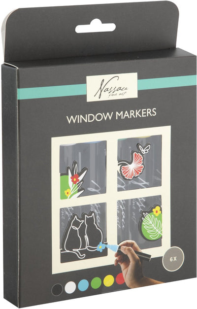 Creative Craft Group Nassau Fensterkreidemarker-Set – 6-tlg.