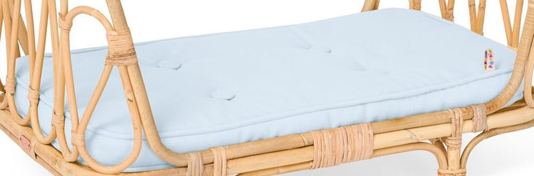 Blaue Matratze für das Bett von Poppie Toys