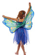 Kleid mit Flügeln XS: Pfau