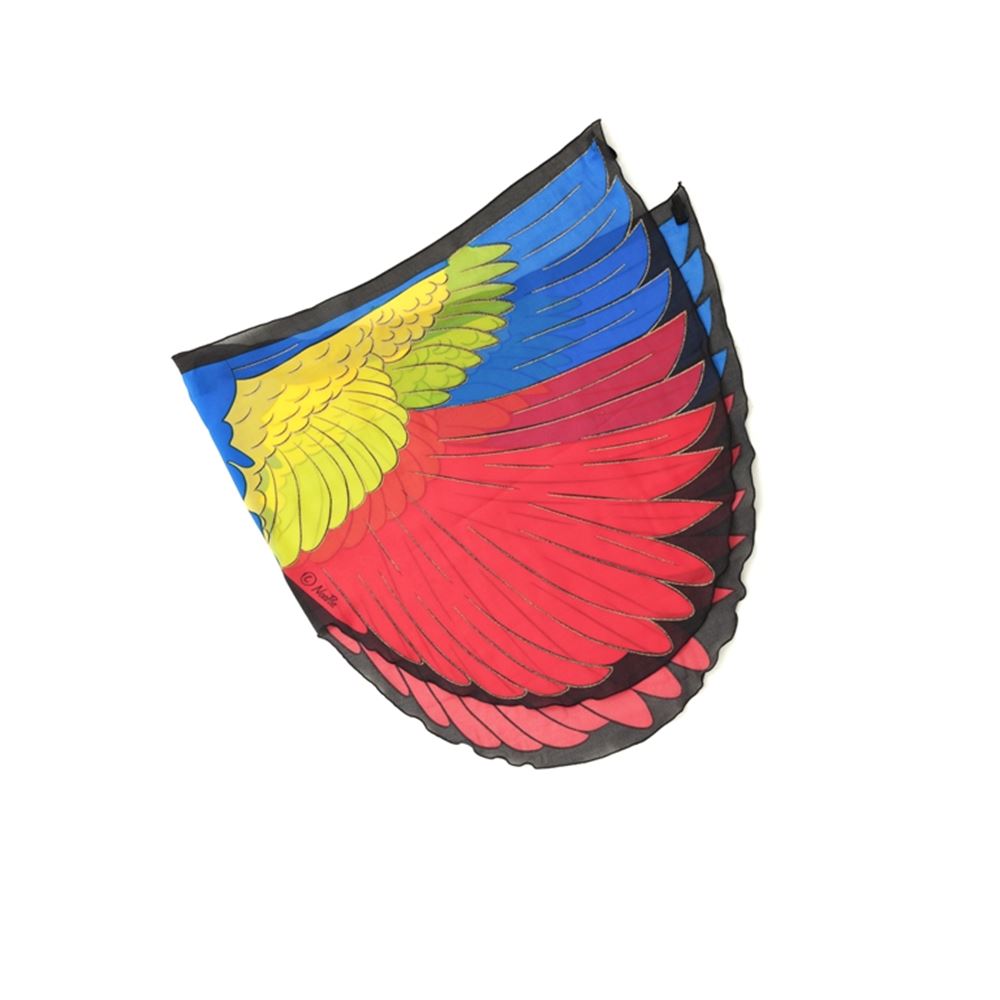 Flügel des Vogels bunt