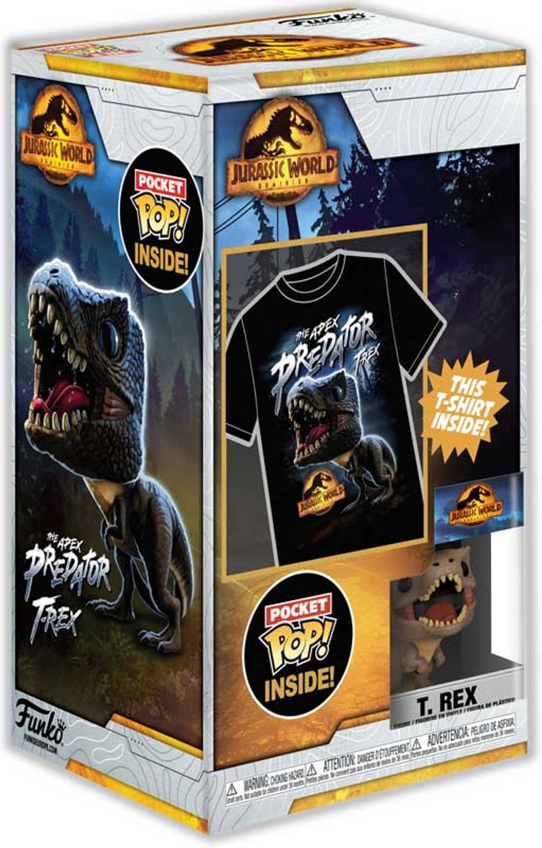 Funko Pocket Pop! Tee Jura - T-Rex - m.