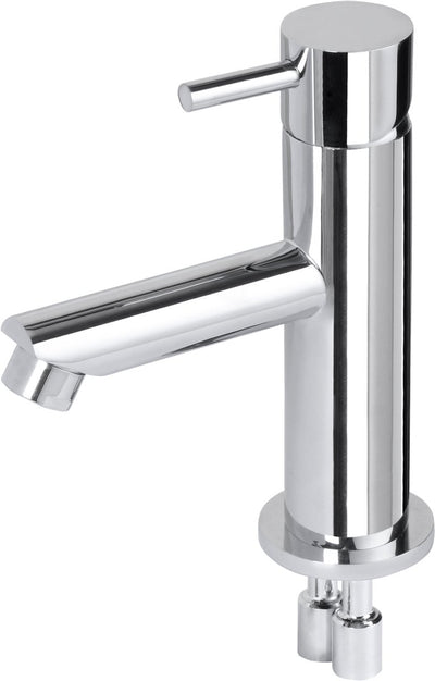Differnz Waschtischarmatur gerade – Mischbatterie – kalt und warm – WC-Armatur – Chrom