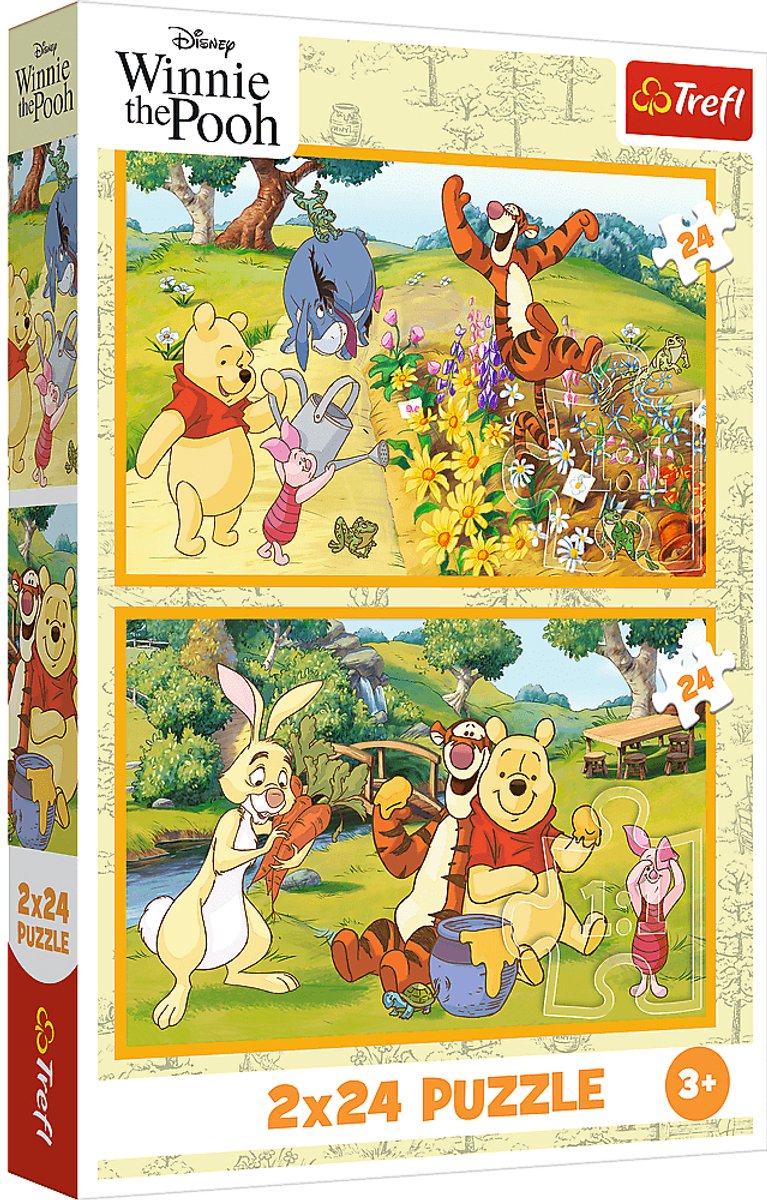 Trefl Puzzle Disney Winnie Puuh – 2x24 Teile – Gartenabenteuer.