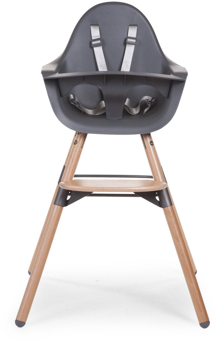Childhome Evolu Hochstuhl – Anthrazit – höhenverstellbar – 56 x 56 x 92 cm