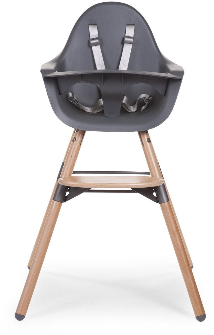 Childhome Evolu Hochstuhl – Anthrazit – höhenverstellbar – 56 x 56 x 92 cm