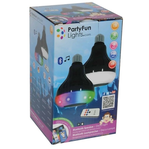 Kotronic Party Fun Lights Verfärbung mit dem Bleutooth -Lautsprecher