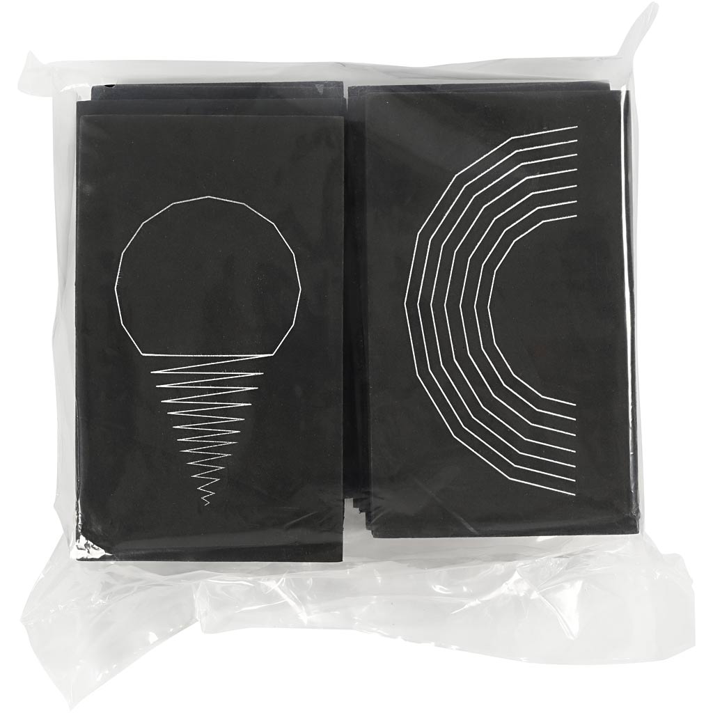 Creativ Company String Art, Größe 20x12 cm, Stärke 10 mm, schwarz, 16 Stück 1 Box