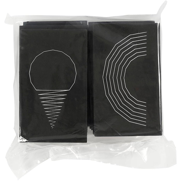 Creativ Company String Art, Größe 20x12 cm, Stärke 10 mm, schwarz, 16 Stück 1 Box