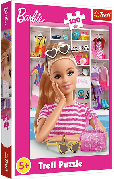 Trefl Barbie-Modepuzzle (100 Stück) – 5–12 Jahre, mehrfarbig, matt,