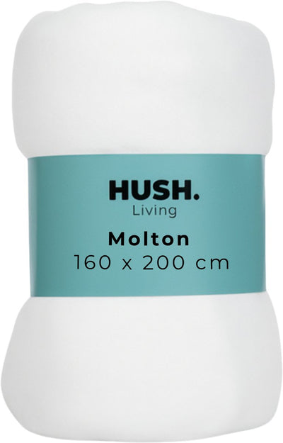 Stille. Living Hush Living Molton Matratzenschoner – 80 % Baumwolle, 20 % Polyester – hervorragende Feuchtigkeitsaufnahme – formstabil – Komfort und langlebiger Schutz – 160 x 200 + 30 cm