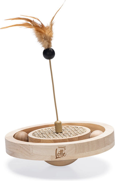 Entworfen von Lotte Winni – Katzenspielzeug – Holz – braun – 22 x 22 x 30 cm