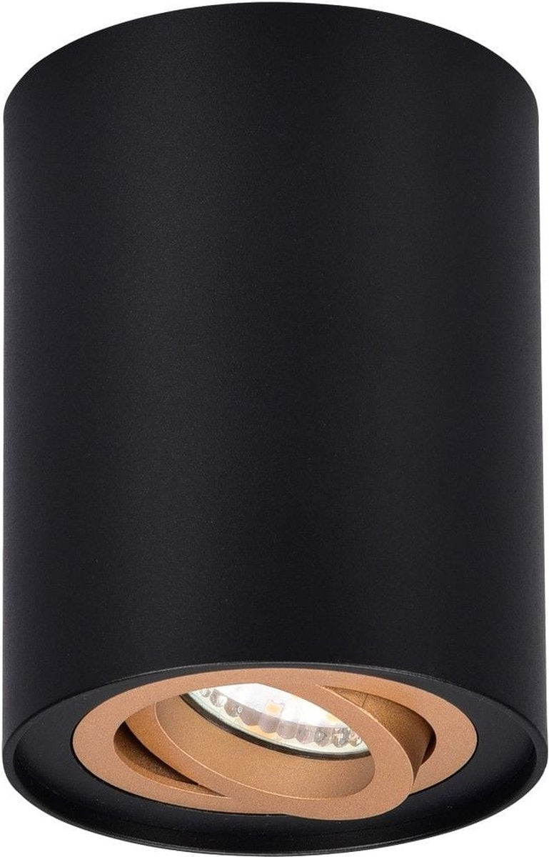 Trio Cookie - Deckenleuchte - Schwarz-Gold - exkl. 1x GU10 4,9 W - schwenkbar - Deckenmontage