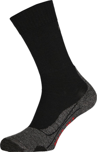 Falke TK2 Anti-Blister Wandersocken aus dickem Woll-Funktionsmaterial Herren Schwarz - Größe 42-43