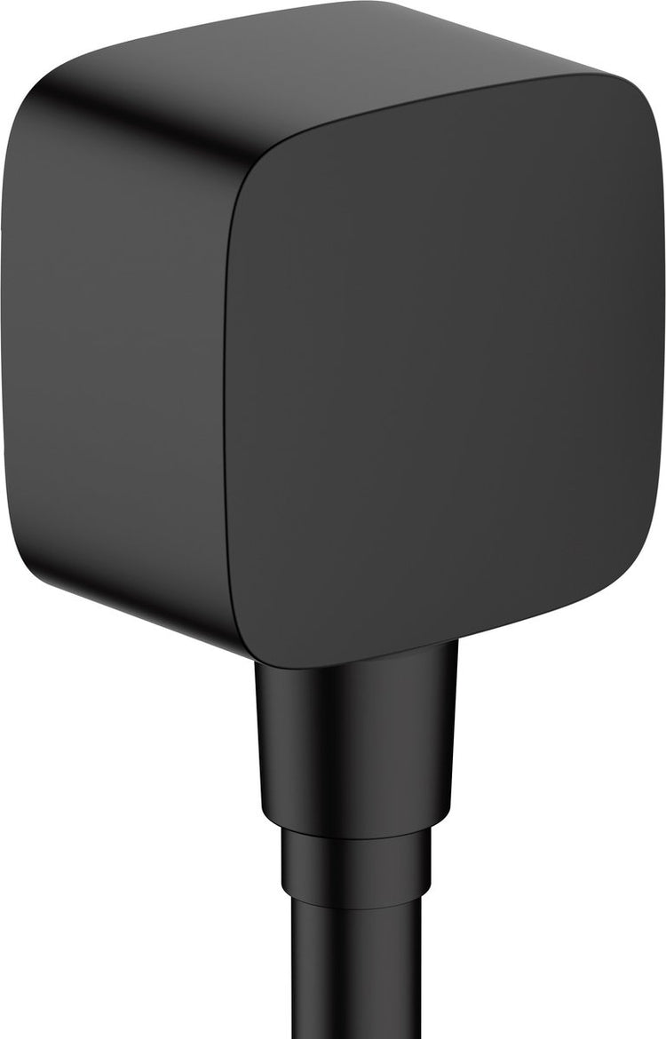 Hansgrohe fixfit - Wandanschlussbogen mit Rückflussverhinderer, mattschwarz 26457670